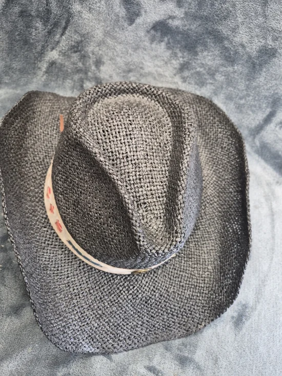 WESTERN COWBOY Charcoal Color Resemblance American Flag With Button Brass Tone - Picture 6 of 14